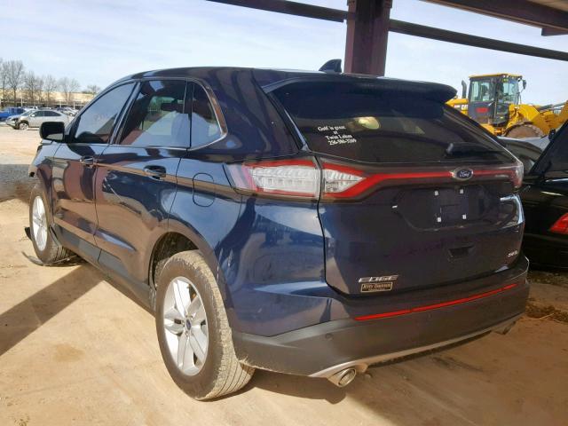 2FMPK3J89HBC07247 - 2017 FORD EDGE SEL BLUE photo 3