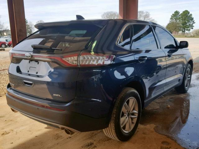 2FMPK3J89HBC07247 - 2017 FORD EDGE SEL BLUE photo 4