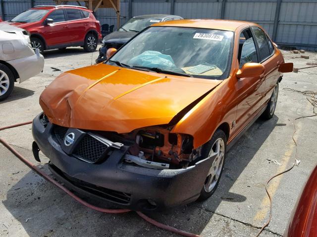 3N1AB51D76L502676 - 2006 NISSAN SENTRA SE- ORANGE photo 2