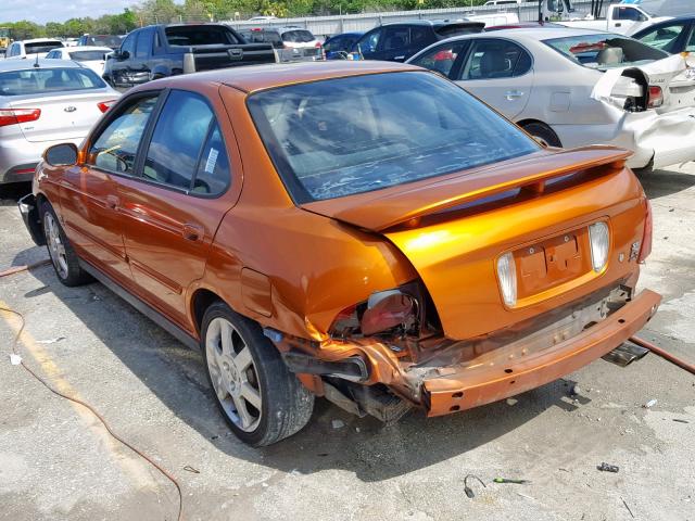 3N1AB51D76L502676 - 2006 NISSAN SENTRA SE- ORANGE photo 3