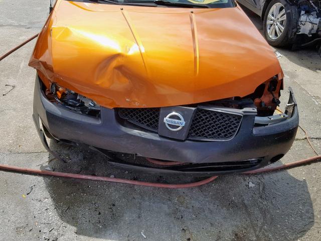 3N1AB51D76L502676 - 2006 NISSAN SENTRA SE- ORANGE photo 9