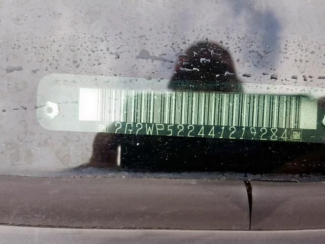 2G2WP522441219284 - 2004 PONTIAC GRAND PRIX BURGUNDY photo 10