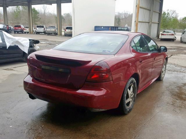 2G2WP522441219284 - 2004 PONTIAC GRAND PRIX BURGUNDY photo 4