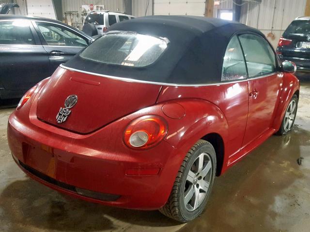 3VWPF31Y56M332893 - 2006 VOLKSWAGEN NEW BEETLE Rot Foto 4