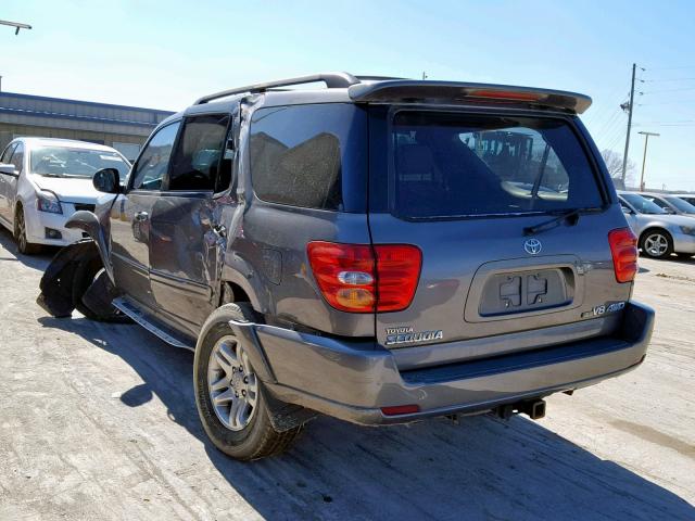 5TDBT48A14S223364 - 2004 TOYOTA SEQUOIA LI GRAY photo 3