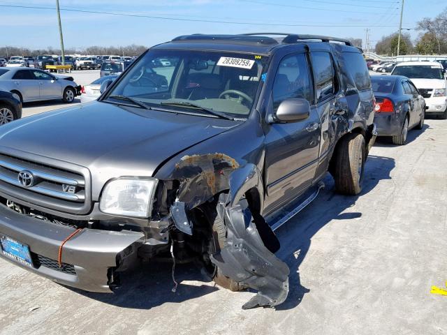 5TDBT48A14S223364 - 2004 TOYOTA SEQUOIA LI GRAY photo 9