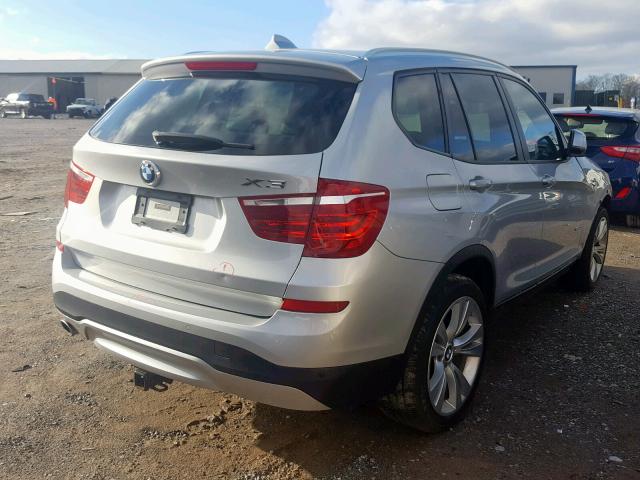 5UXWY3C50F0N86430 - 2015 BMW X3 XDRIVE2 SILVER photo 4