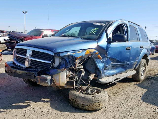 1D4HB48D85F565180 - 2005 DODGE DURANGO SL BLUE photo 2