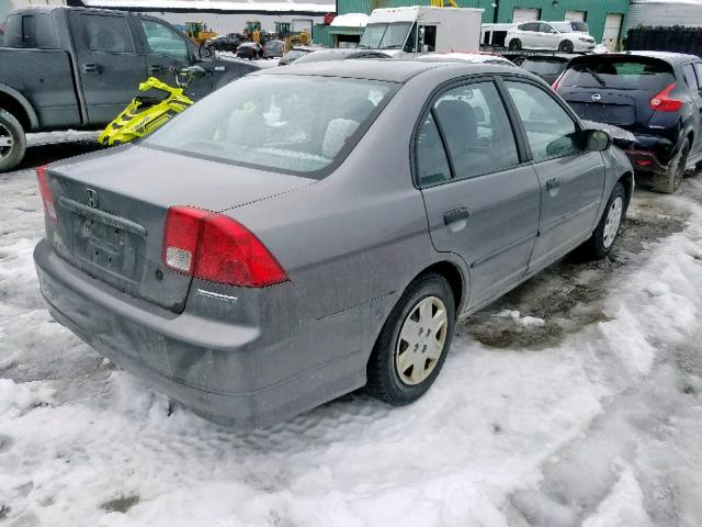 2HGES16375H009340 - 2005 HONDA CIVIC DX V GRAY photo 4