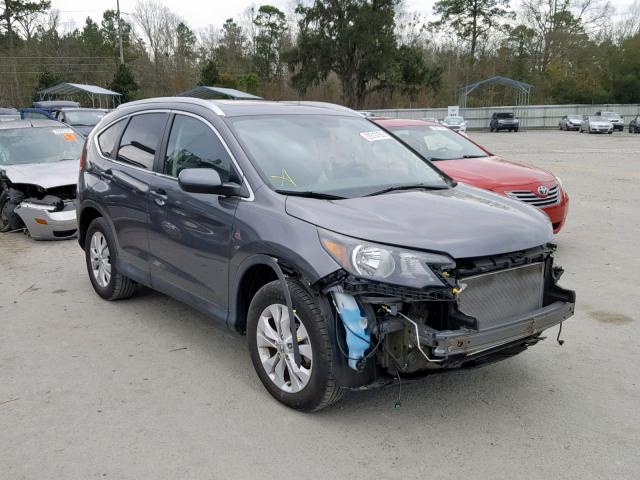 2HKRM3H76EH565801 - 2014 HONDA CR-V EXL GRAY photo 1