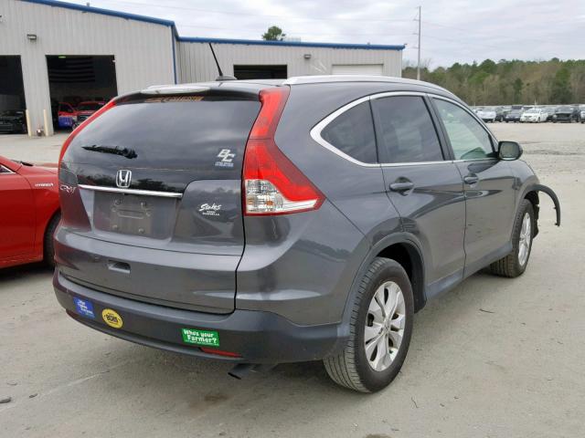 2HKRM3H76EH565801 - 2014 HONDA CR-V EXL GRAY photo 4