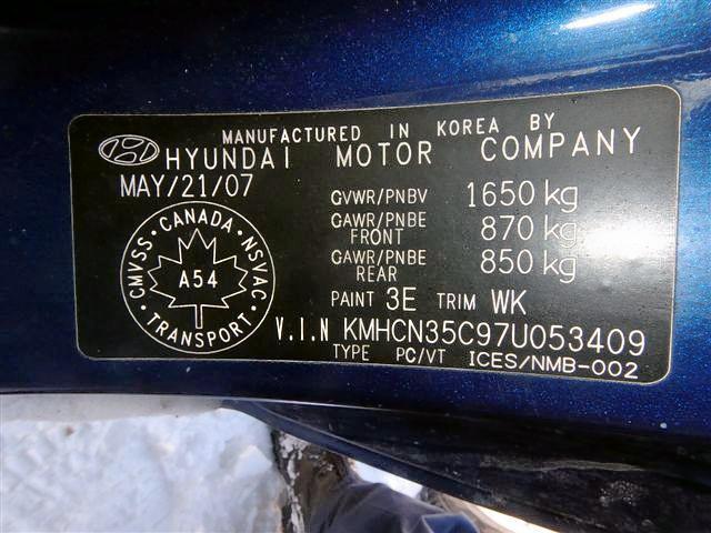 KMHCN35C97U053409 - 2007 HYUNDAI ACCENT BAS BLUE photo 9