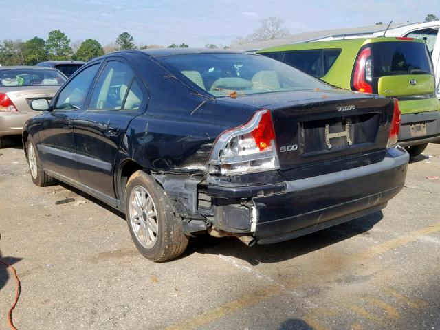 YV1RS61T242366723 - 2004 VOLVO S60 BLACK photo 3