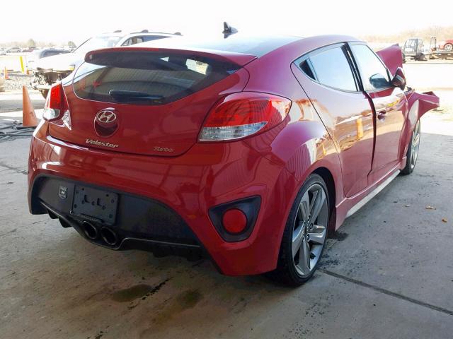 KMHTC6AE7FU231668 - 2015 HYUNDAI VELOSTER T RED photo 4