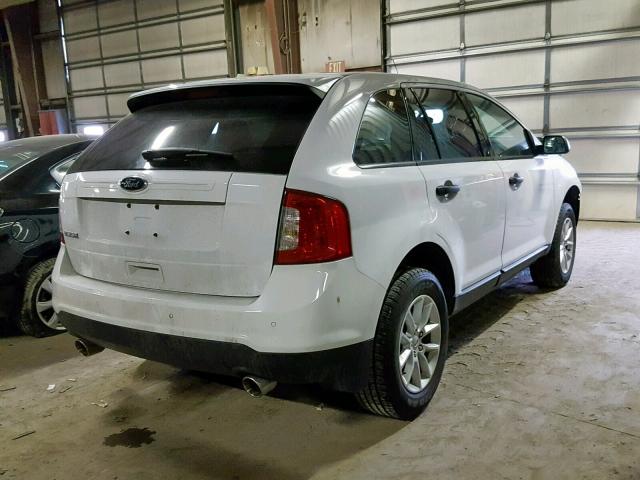 2FMDK3GC4EBA04423 - 2014 FORD EDGE SE WHITE photo 4