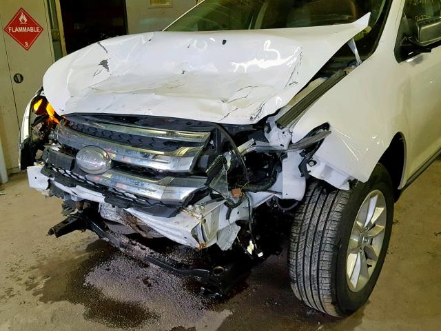 2FMDK3GC4EBA04423 - 2014 FORD EDGE SE WHITE photo 9