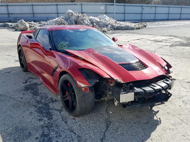 1G1YL2D76E5105349 - 2014 CHEVROLET CORVETTE S BURGUNDY photo 1