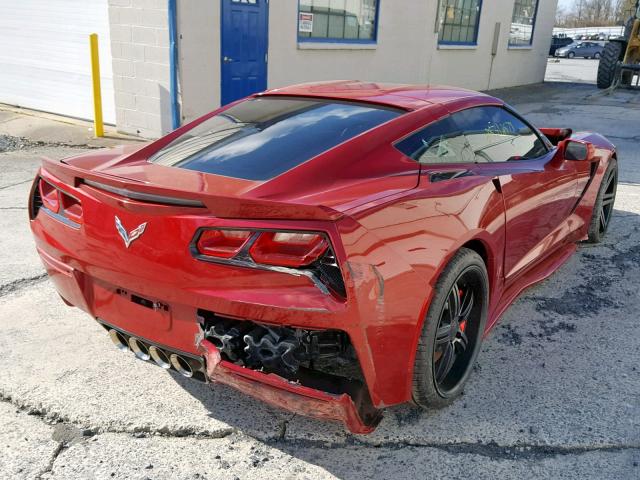 1G1YL2D76E5105349 - 2014 CHEVROLET CORVETTE S BURGUNDY photo 4