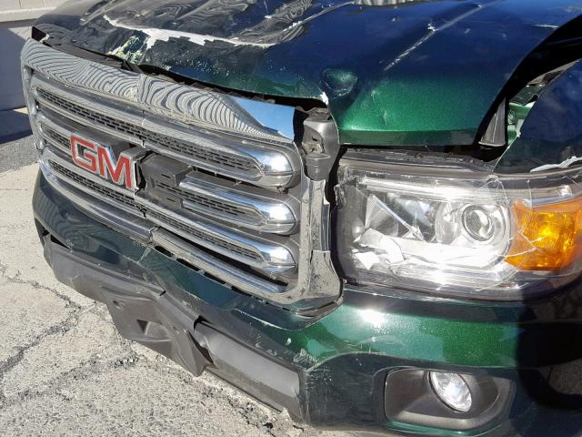 1GTH6CE32G1163212 - 2016 GMC CANYON SLE GREEN photo 9