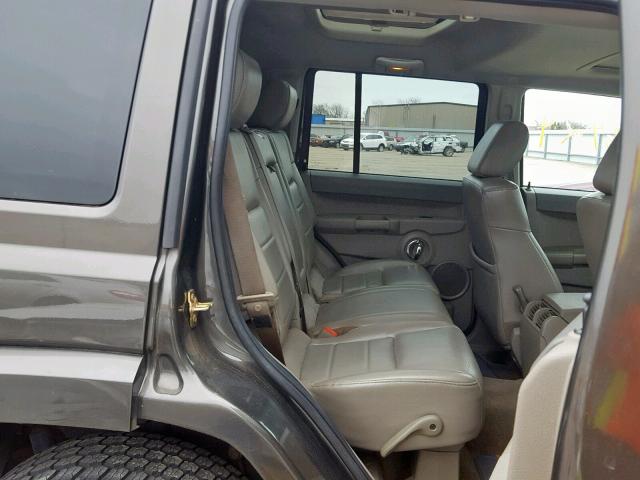 1J8HH48K06C258821 - 2006 JEEP COMMANDER BLACK photo 6