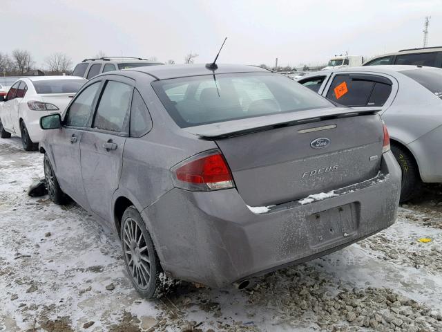 1FAHP3GN6BW131134 - 2011 FORD FOCUS SES GRAY photo 3