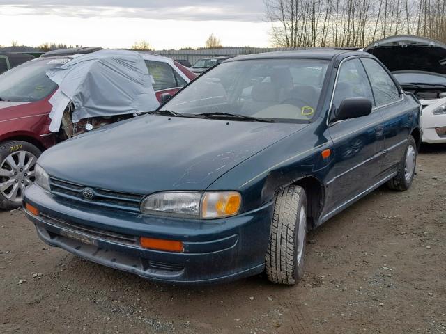 JF1GC2448PK502094 - 1993 SUBARU IMPREZA L GREEN photo 2