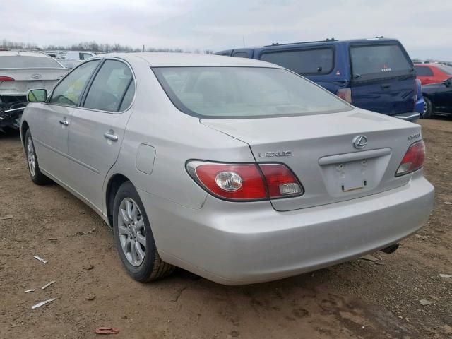 JTHBF30G830109752 - 2003 LEXUS ES 300 SILVER photo 3