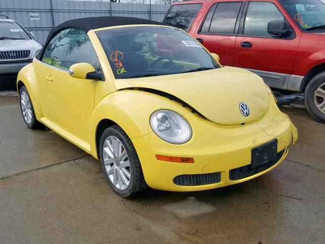 3VWRG31Y18M407002 - 2008 VOLKSWAGEN NEW BEETLE ყვითელი ფოტო 1
