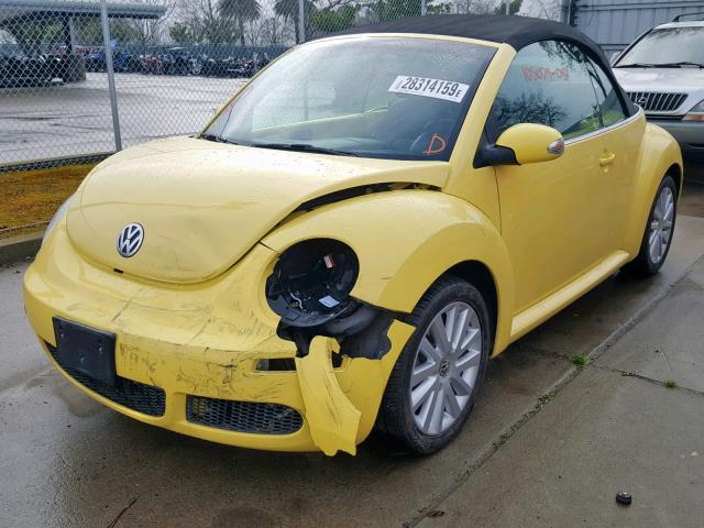 3VWRG31Y18M407002 - 2008 VOLKSWAGEN NEW BEETLE ყვითელი ფოტო 2
