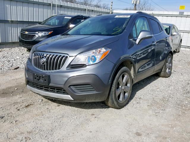 KL4CJASB8EB609146 - 2014 BUICK ENCORE GRAY photo 2