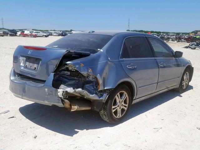 1HGCM56847A015876 - 2007 HONDA ACCORD EX BLUE photo 4