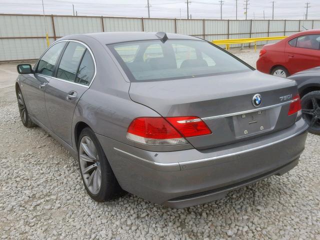 WBAHL83527DT09789 - 2007 BMW 750 I GRAY photo 3