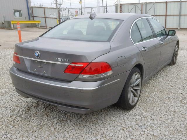 WBAHL83527DT09789 - 2007 BMW 750 I GRAY photo 4