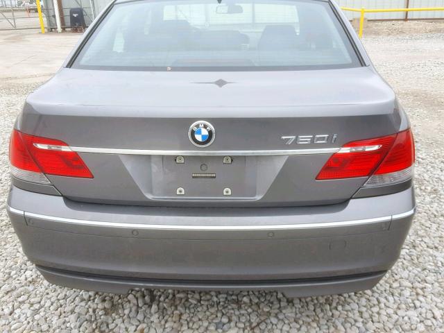 WBAHL83527DT09789 - 2007 BMW 750 I GRAY photo 9