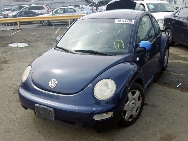 3VWCK21C71M446332 - 2001 VOLKSWAGEN NEW BEETLE Blau Foto 2