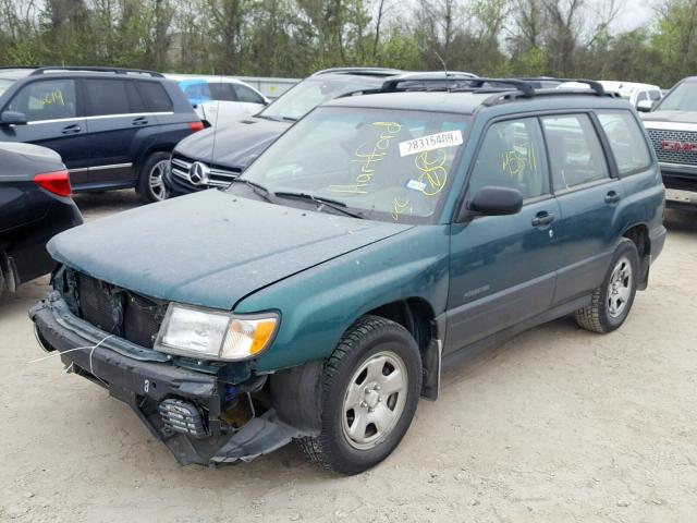 JF1SF6357YH702577 - 2000 SUBARU FORESTER L GREEN photo 2