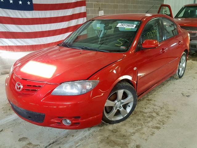 JM1BK324461525795 - 2006 MAZDA 3 S RED photo 2