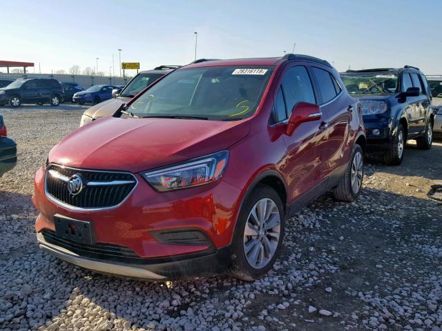 KL4CJASB0JB556307 - 2018 BUICK ENCORE PRE RED photo 2