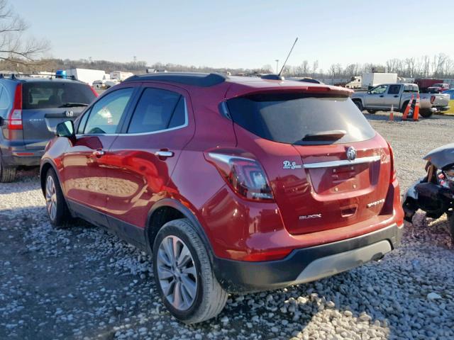 KL4CJASB0JB556307 - 2018 BUICK ENCORE PRE RED photo 3