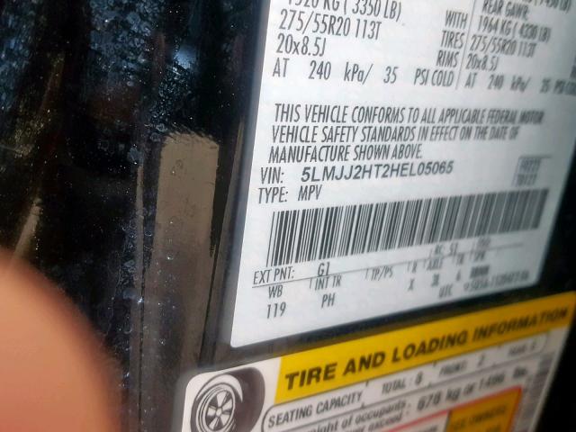 5LMJJ2HT2HEL05065 - 2017 LINCOLN NAVIGATOR 黑色 照片 10