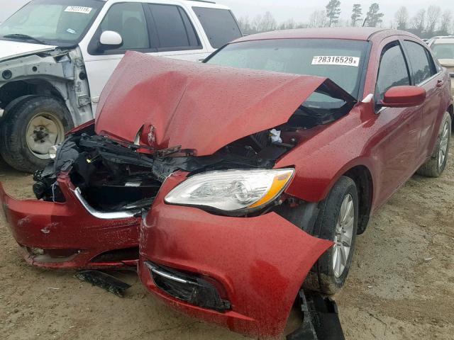 1C3CCBBB1DN699814 - 2013 CHRYSLER 200 TOURIN MAROON photo 2