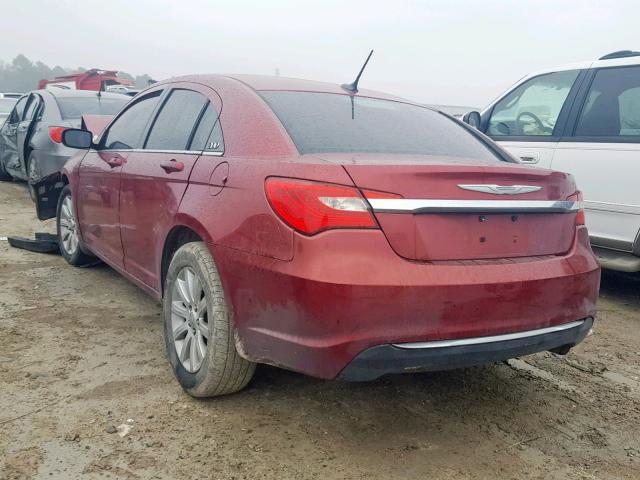 1C3CCBBB1DN699814 - 2013 CHRYSLER 200 TOURIN MAROON photo 3