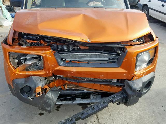 5J6YH18737L005599 - 2007 HONDA ELEMENT EX ORANGE photo 9