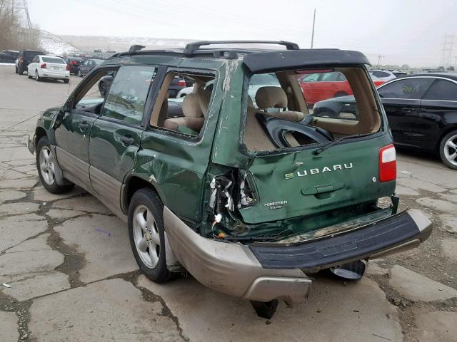 JF1SF65532G705129 - 2002 SUBARU FORESTER S GREEN photo 3