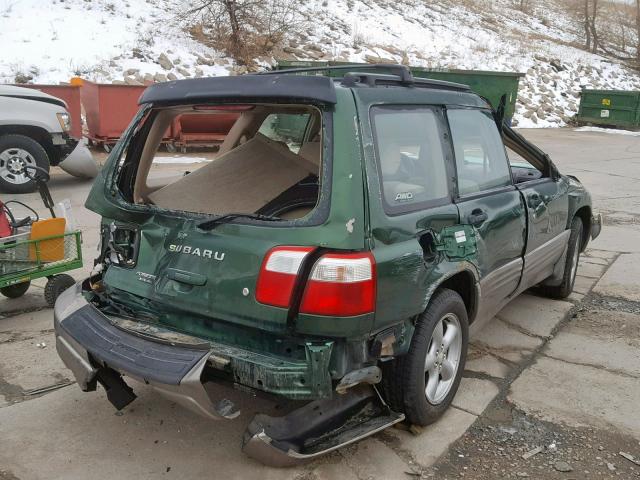 JF1SF65532G705129 - 2002 SUBARU FORESTER S GREEN photo 4