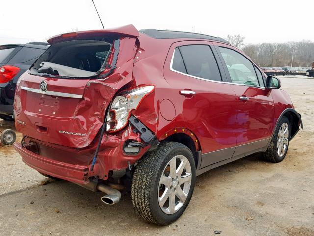 KL4CJCSB5GB728500 - 2016 BUICK ENCORE RED photo 4