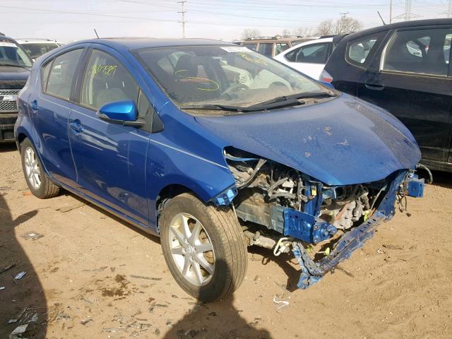 JTDKDTB36E1570754 - 2014 TOYOTA PRIUS C BLUE photo 1