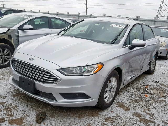 3FA6P0G71JR107655 - 2018 FORD FUSION S SILVER photo 2