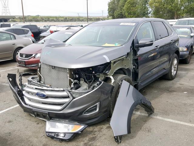 2FMPK3J90HBB61901 - 2017 FORD EDGE SEL CHARCOAL photo 2