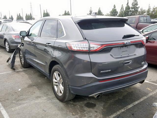 2FMPK3J90HBB61901 - 2017 FORD EDGE SEL CHARCOAL photo 3